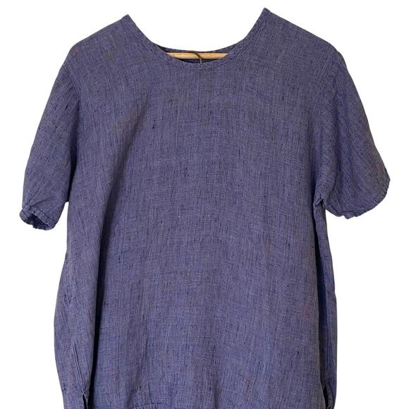 FLAX By Jeanne Engelhart 100% Linen Top (Med) Pants (Sm) Woven Lagenlook Set - Picture 4 of 16